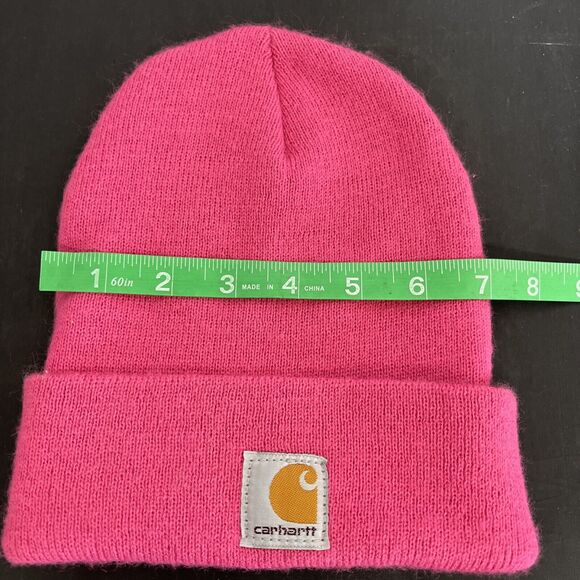 Carhartt Youth Beanie Winter Knit Hat Stocking Cap Snow Ski Pink Bnfts Charity - Picture 9 of 11